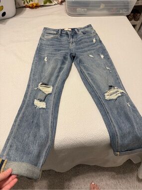 Y2K Style Altar’d State Women’s Distressed Light Blue Denim Jeans